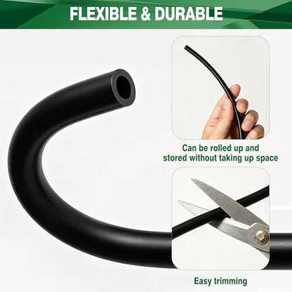 Black Electric Fence Insulator Tube 50ft for 12-1/2 Gauge Wire | Durable polyethylene insulator tube, designed for corner & end posts of electric fencing systems