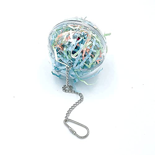 3.5" Hanging Plastic Forager Ball Toy to Unscrew with shredding Paper Inside for Medium and Large Parrot