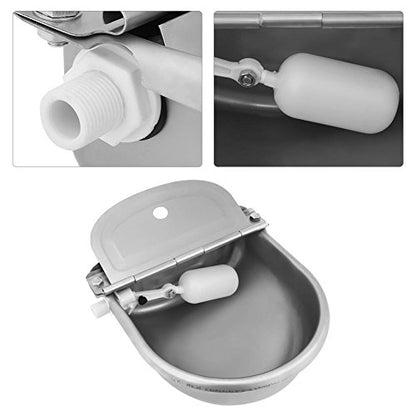 Stainless Steel Automatic Waterer Water Bowl with Valve for Livestock,Horse,Dog,Goat,Pig,Chicken,Animals Drinking Water Trough