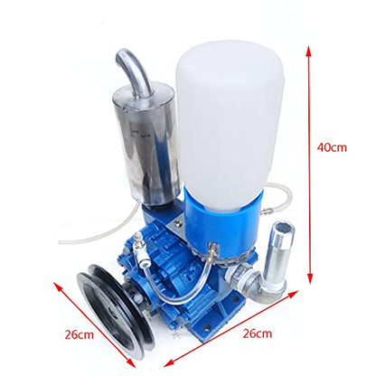 Milking Machine Vacuum Pump, 66 gal/min High Efficiency Aluminum Alloy Pump for Mechanized Milking Systems, Portable Milker Bucket Tank Barrel for Dairy Farms and Milking Stations