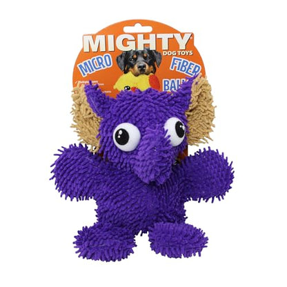 MIGHTY® 2 Pack Microfiber Medium Elephant Dog Toys | Ultra Durable Plush Toy with Multiple Layers & Reinforced Seams , Washable and Floats , Mighty® Construction - color: 2PK Elephant Purple