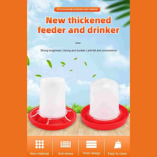 Chick Feeder and Waterer Set, Chick Waterer and Feeder, Chicken Waters Feeders, Safe Plastics, Easy Clean-ing Design, Essential Starter Kit for Raising Healthly Chicks - color: Bucket