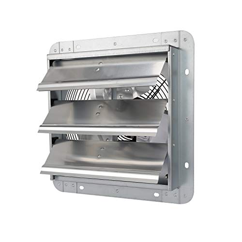 iPower 10 Inch Shutter Exhaust Fan Aluminum,High Speed 1650RPM, 820CFM, 1-Pack, Silver - size: 10 Inch, style: Exhaust Fan