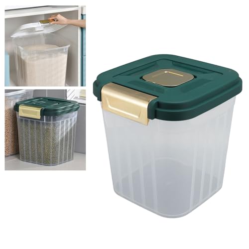 Yosoo 5KG Rice Storage Container, Sealed Bin with Lid, Pet Food Flour Grain, White, 2 counts, PP Material, for Kitchen, Pantry Organization (03) - color: 03