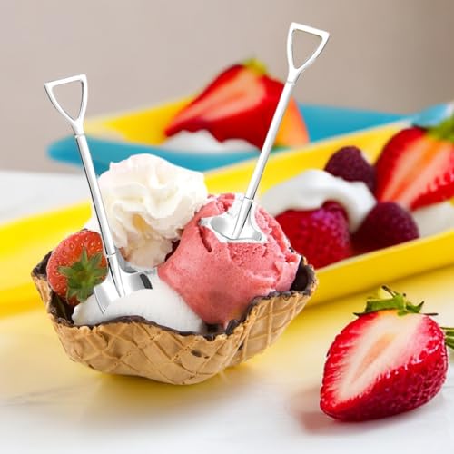25 Pack Shovel Shape Demitasse Espresso Spoons, Stainless Steel Coffee Ice Cream Dessert Spoons for Home and Party - size: Shovel Shape A