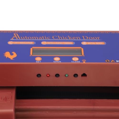Automatic Chicken Coop Door Opener with Timer and Solar Battery Power, Double Electric Chicken Door with LED Display, for Chickens Ducks Geese, IP45, Anti - (Bronze) - color: Bronze
