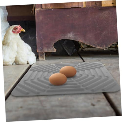BESPORTBLE 2Pcs Reusable Chicken Nesting Pads Washable Silicone Mats for Nest Box Coop Versatile Bedding for Chickens Easy to Clean Suitable for Various Nest Gray Green
