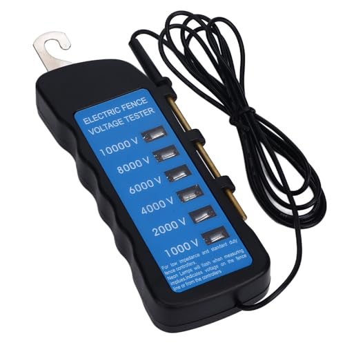 Electric Fence Tester, Electric Fence Voltage Tester Portable Testing Tool with 6pcs Light for Farm Gardening Tools
