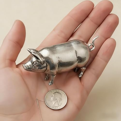 Antique-Inspired Pig Mini Tape Measure, Vintage Brass Pig Sewing Tape Measure,Fabric & Body Measurements Tape, Cute Animal Tapes Measure for Crafts Quilting Sewing Lovers