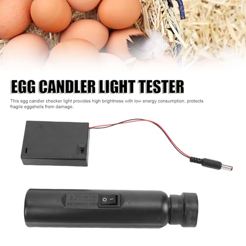 LED Egg Candler Light Tester, Bright Cool Light, Safe Non Heat Design Plastic Material for Monitoring Eggs Development