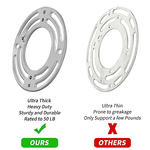 2 Pack Universal Fixture Mounting Bracket Heavy Duty 50 LB Rated, 4 Inches Diameter Steel Round Crossbar With Screw for Ceiling Pendant Light, Chandelier, Wall Sconces, Barn Lights