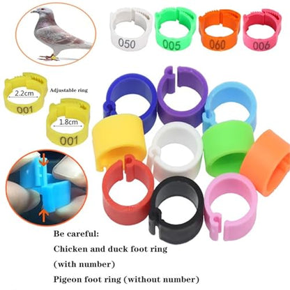 25pcs 100pcs Chicken and Duck Pigeon Leg Small Foot Ring Clasp Poultry Chick Goose Animal Identification Tool for Easy Flock Management(Poultry Green 25pcs) - color: Poultry Green 25pcs