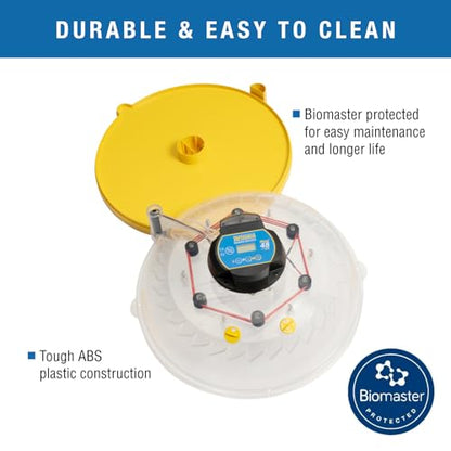 Brinsea Maxi 48 EX Egg Incubator with Automatic Humidity Control and Egg Turning for Hatching 48 Chicken, Duck, or Other Eggs, Optimal Flexibility with Mix & Match Sizes