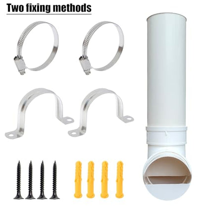 PVC Chicken Feeder,Outdoor Automatic Chicken Feeder,Chicken feeders no Waste,wall Mount Weatherproof Chicken Gravity Feeder (White) - color: white