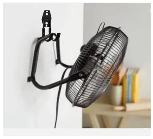 zoele Wall Mounting High Velocity Floor Fan Bracket, Wall Mount Industrial Grade Floor Fan Hook Hanger, Wall Fan Support Hook kit (2 Pack Black) - color: 2 Pack Black