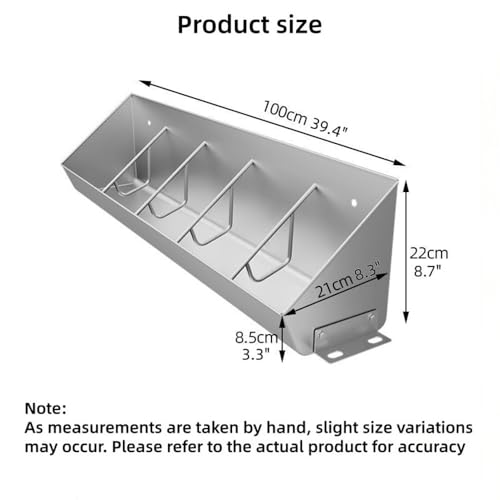 Hog Farm/Pig Barn Livestock Trough Feeder, Piglet Feeding Trough, Stainless Steel Pig Trough, for Pigs and Sheep(8.7x39.4in) - size: 8.7x39.4in