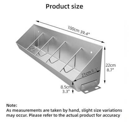 Hog Farm/Pig Barn Livestock Trough Feeder, Piglet Feeding Trough, Stainless Steel Pig Trough, for Pigs and Sheep(8.7x39.4in) - size: 8.7x39.4in