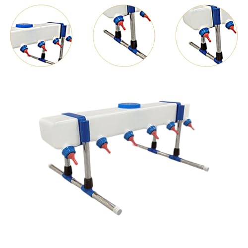 Lamb Drink Feeder Calf Feeding for Nursing,Little Cow Calf Milk Drinking Farm Livestock Breeding Feeder for Farm Lamb, 6 Head with Holder