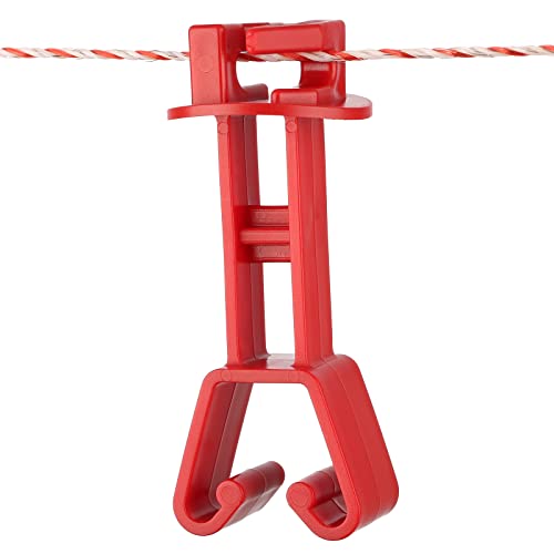 25PCS Electric Fence Insulators for Chain Link Fencing, Extended Insulators, Red - color: Red