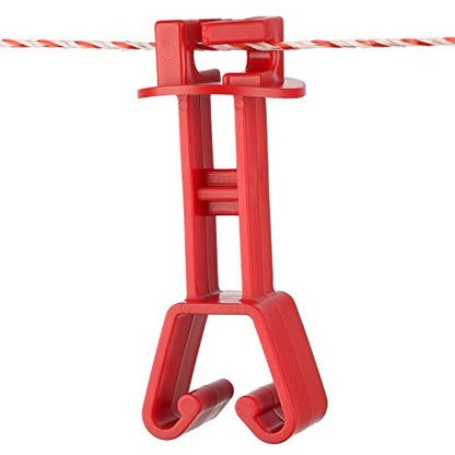 25PCS Electric Fence Insulators for Chain Link Fencing, Extended Insulators, Red - color: Red