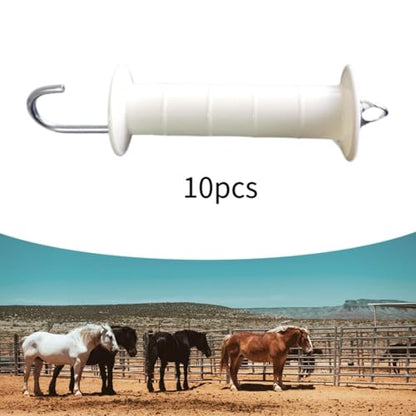 10 Pieces Fence Gate Handles Electric Fence Gate Handle Heavy Duty Spring Assistance Accessories Direct Replacement Easy Installation Sturdy Material