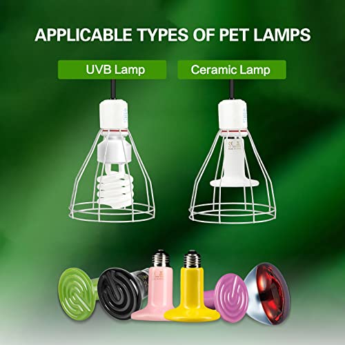 Simple Deluxe Clamp Lamp Light with Steel Cage Wire Grill Up to 250W E26 Socket (No Bulb Included), 6' Cord, 1 Pack - size: Lamp Cage (250 Watts), style: 1-Pack (Ceramics)