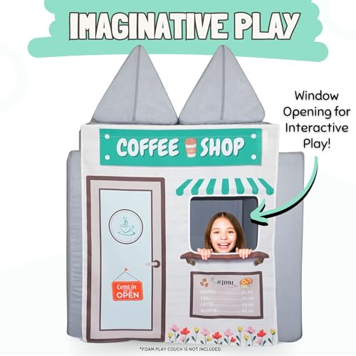 Couch Swag Play Panel for Childrens Foam Sofa Kids Couch (Coffee Shop) - style: Coffee Shop