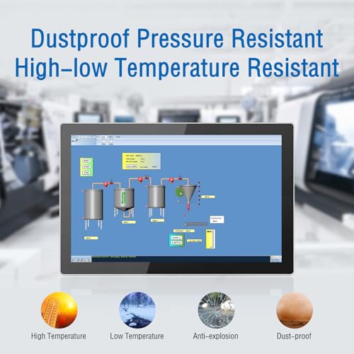 GreenTouch 10.1 Inch Industrial Embedded Interactive Touchscreen Monitor, Capacitive Multi-Touch Screen Display with Front IP65 Water-Proof - 1280 x 800 Resolution - size: 10.1 IN