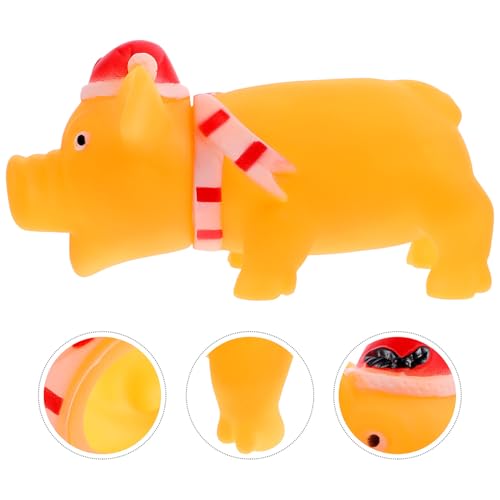UPKOCH Squeaky Pig Dog for Dogs Chew for Teething and Training Interactive Pet for Indoor Play and Dental Health Safe Non-Toxic Material Fun Reward