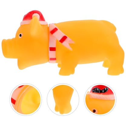 UPKOCH Squeaky Pig Dog for Dogs Chew for Teething and Training Interactive Pet for Indoor Play and Dental Health Safe Non-Toxic Material Fun Reward