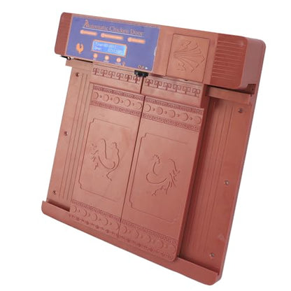 Automatic Chicken Coop Door Opener Anti Pinch IP45 Solar Powered Poultry Coop Door with Timer (Antique Brass) - color: Antique Brass