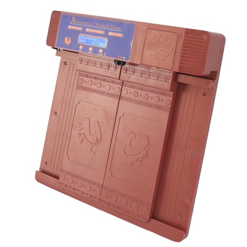 Automatic Chicken Coop Door, Lightweight Durable Solar Powered with Timer and Infrared Anti Pinch Sensor, for Poultry Coop Chicken Duck Goose (Bronze) - color: Bronze