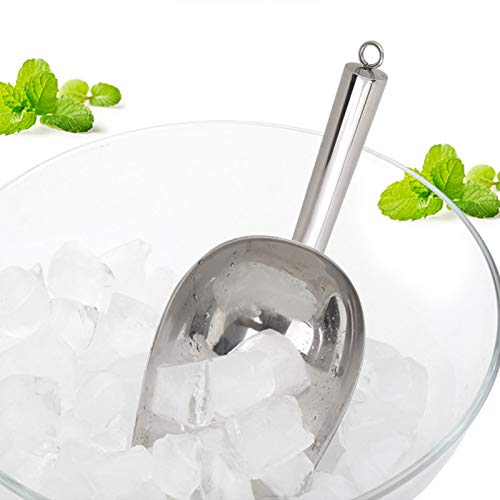 Food Scoop, 38oz Grain Scoop,Ice Flour Utility Scoop,Stainless Steel Multifunctional Ice Food Scoop Coffee Beans Dried Fruit Shovel Multi-Purpose Food Candy Shovel Kitchen Tools(38oz)