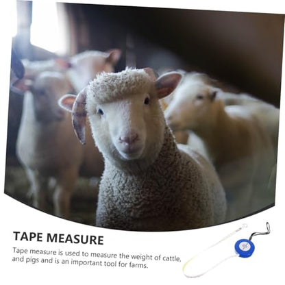 Uonlytech Tearproof Animal Measuring Tape for Goats Pigs Cattle Portable Livestock Weight Scale Easy Retractable Farm Tool for Chest and Waist Measurement