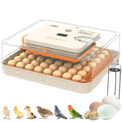 56 Egg Incubators for Hatching Eggs with Auto Egg Turner, Automatic Humidity & Temperature Control, LED Candle Light, Hatch Days Display, 360° View for Chicken, Duck, Goose, Quail, Bird Eggs - size: 20.0"L x 8.0"W x 18.0"H