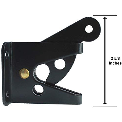 Single Sided Wood Fence Gate Latch - Black - Marine Grade Powder Coated for Long Lasting Looks and Rust Resistance - CASE Qty 50 - size: Single Sided - Qty 50