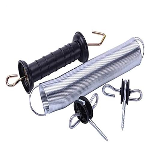 Electric Fence Gate Handles Electric Fence Gate Kit+ Handle Set Spring +Tension 2 Corner Ends 1 Black for Farm Garden Accessories