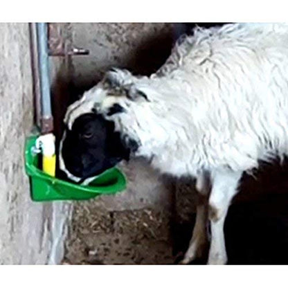 Automatic Sheep Water Bowl Vertical Nuzzled Valve Auto Fill Goat Waterer | Livestock Water Trough for Horse Pig Hog Cow, Self-filling Cattle Tank, animal multi-purpose Bucket Drinker watering system