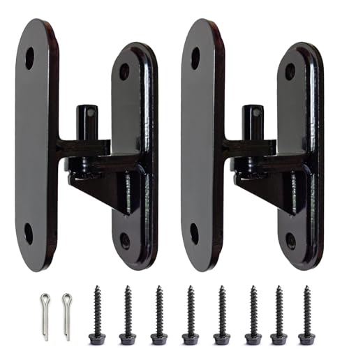 Heavy Duty Gate Hinges 2 Pack, 600LB Capacity Wall Mount, Steel Rust-Proof Hinge for Farm, Wooden Fences & Driveway Gates, Anti-Sag Design