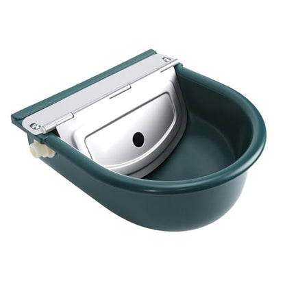 Cryfokt Automatic Livestock Waterer, Smart Water Level Sensor AntiOverflow Floating Valve Animal Water Bowl, Livestock Trough with Builtin Sensor and Floating Valve for Cattle