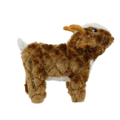 MIGHTY Tuffy 2 Pack Goat Ultra Durable Plush Dog Toy | Multiple Layers & Reinforced Seams , Washable and Floats , Mighty® Construction - color: 2PK Large Brown Goat