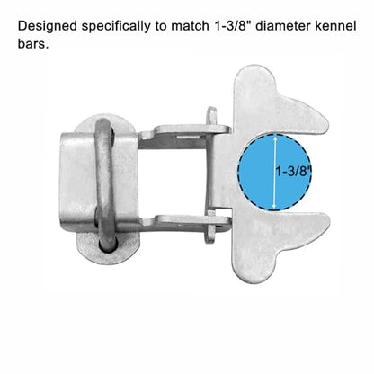 1-3/8" x 1-3/8" Kennel Gate Latch Chain Link Fence Gate Butterfly Latch Galvanized Aluminum Material & Easy to Use