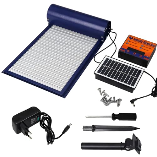 Solar-Powered Automatic Chicken Coop Door with Remote Control and Timer, Waterproof Ip65, Aluminum Alloy Design for Cats, Dogs, and Poultry