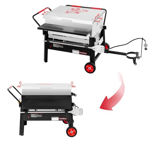 Creole Feast CFB2001 150 QT Crawfish Boiler, Outdoor Double Sack Propane Gas Crawfish Cooker with Foldable Cylinder Mounting Bracket and Stirring Paddle for Seafood & Crawfish Season, Black - size: 150 quart
