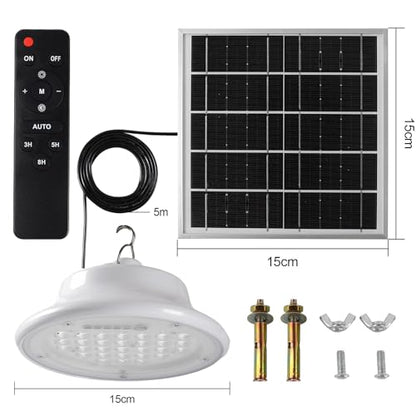 Solar Shed Pendant Light Auto Dusk to Dawn Solar Light Day and Night Indoor and Outdoor with Remote Control for Barn, Garden, Yard, Gazebo,Patio,Tent,Chicken Coop, Cattle Pen, Pigsty(1 lamp) - color: Single light