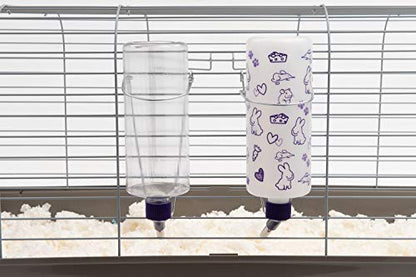 Lixit 32oz Weather Resistant Water Bottles with Heavy Duty Mount for Rabbits and Ferrets (Rabbits) - color: Frosted, size: 32 ounces