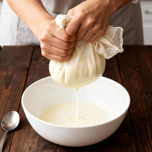 Grade 100 Cheesecloth for Straining, 15 Pack Unbleached Cotton Cloths | Precut with hemmed edges, reusable 56 x 42 weave, 10 pcs 20 x 20 + 5 pcs 15 x 15 for yogurt, cheese and nut milk