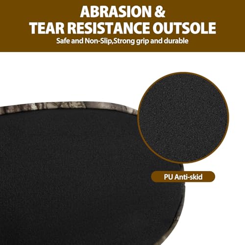 Insulated Boot Covers, 600D Durable Cold Weather Insulators with Water-Resistant PU Leather, Non-Slip Boot Covers for Hunting, Fishing, Camping, and Outdoor Activities (Next Camo) - size: Medium
