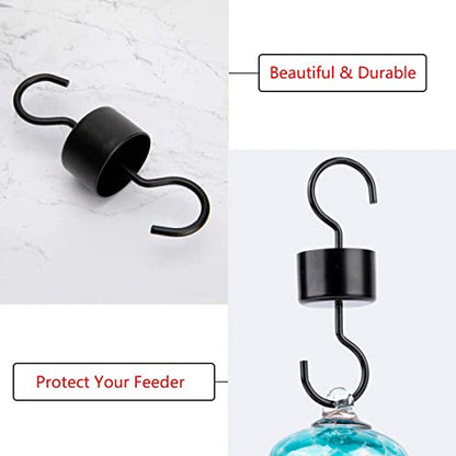 REZIPO Hummingbird Feeder with Perch - Hand Blown Glass - 38 Fluid Ounces Hummingbird Nectar Capacity Include Hanging Wires and Moat Hook (Half Green) - color: Half Green