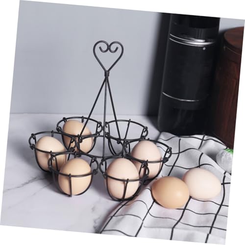 Zerodeko Desktop Stand Desktop Stand Egg Skelter Modern Egg Holder Countertop Freestanding Display Wired Countertop Holder Kitchen Storage Rack for Fresh s Basket Tray Basket Tray